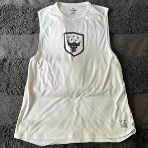 Under Armour UA Sleeveless Project Rock Gym Tank Shirt Made In USA